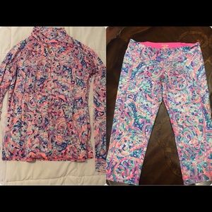 Lilly Pulitzer luxletic leggings and jacket
